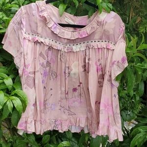 Cute pink baby doll top
